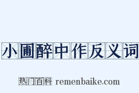 小圃醉中作反义词是什么意思的图片